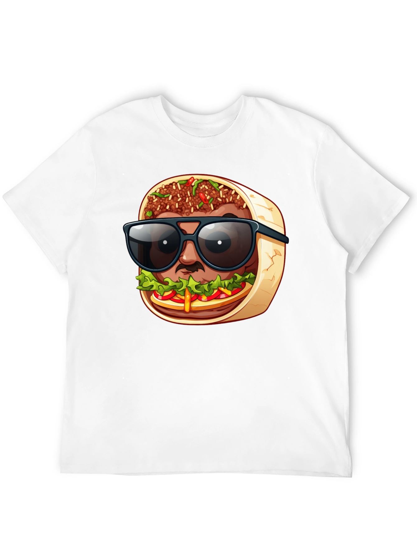 Cool Burrito Man T-Shirt - Fun Graphic Tee