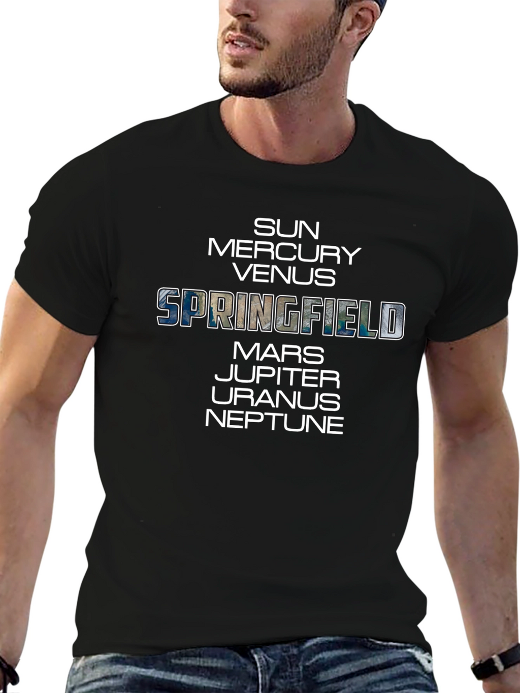 Springfield Planets Graphic T-Shirt