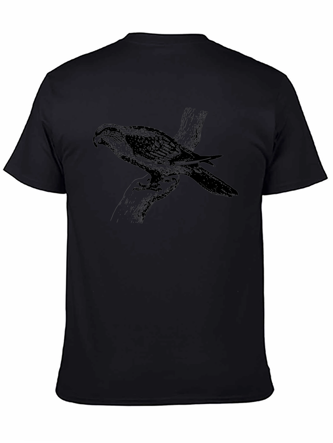 Black Bird Graphic Tee - Stylish Mens Casual Shirt