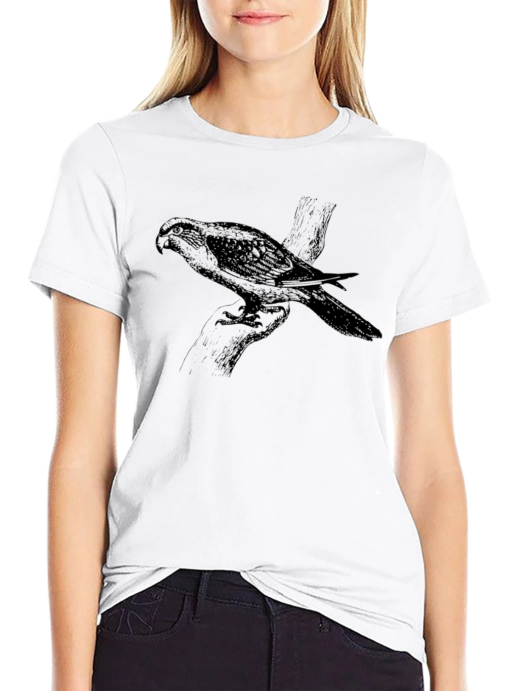 Black Bird Graphic Tee - Stylish Mens Casual Shirt