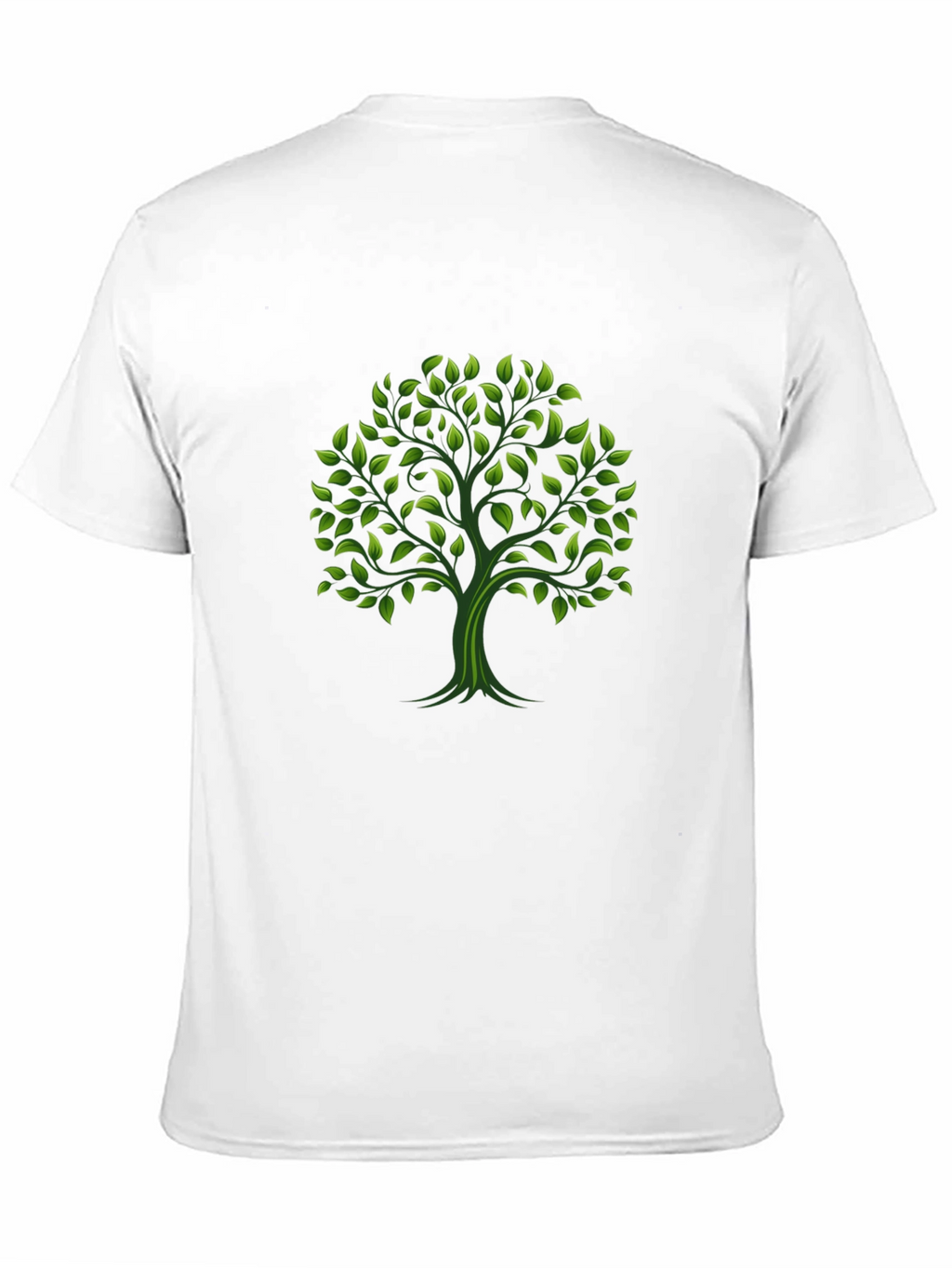 Green Tree Graphic Black T-Shirt
