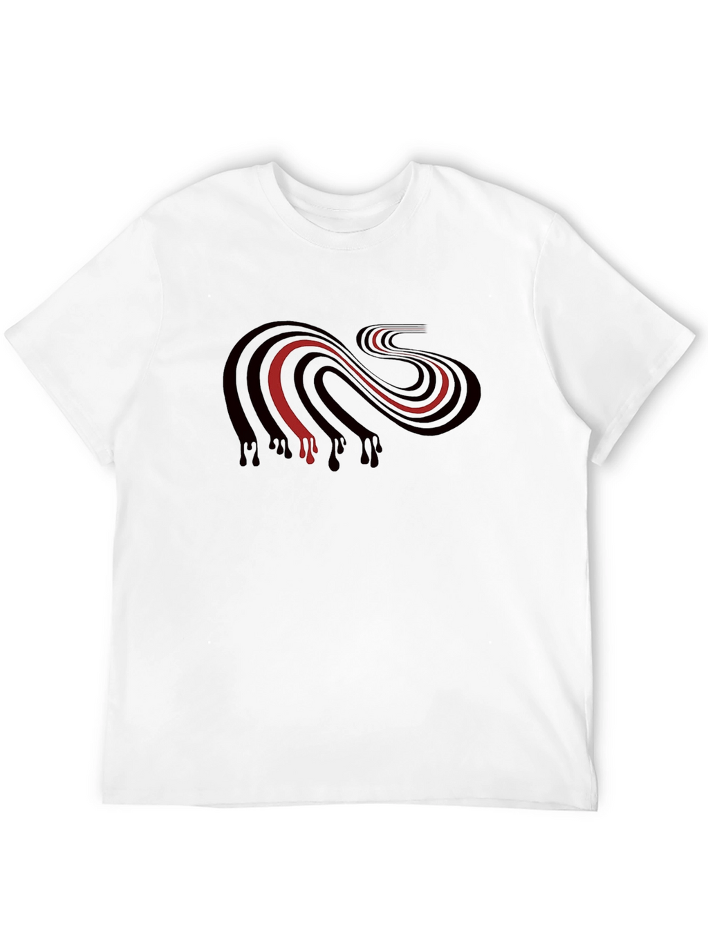 Striped Dripping Graphic Tee