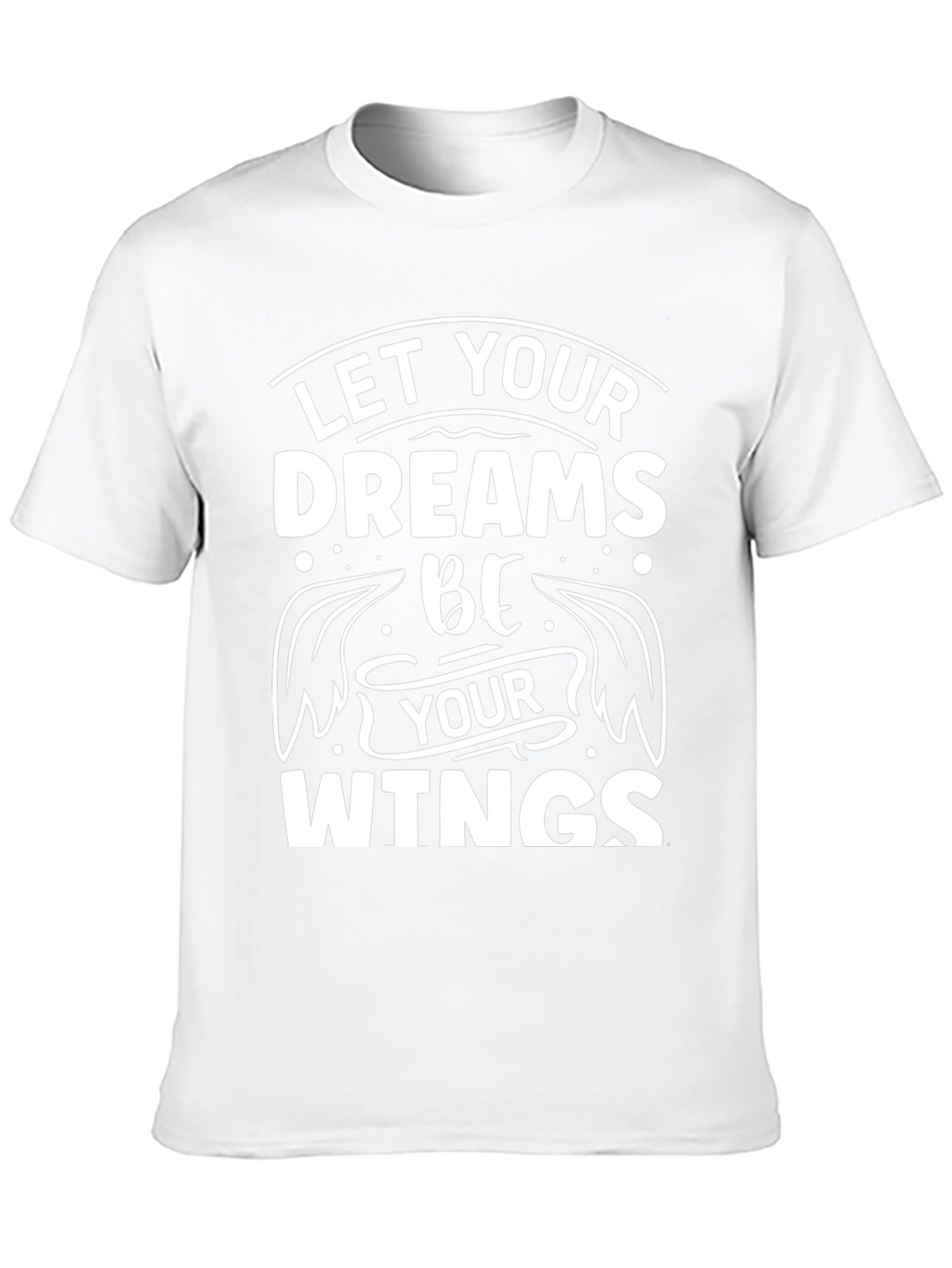 Dreams Be Your Wings Black T-Shirt Inspirational Mens Tee