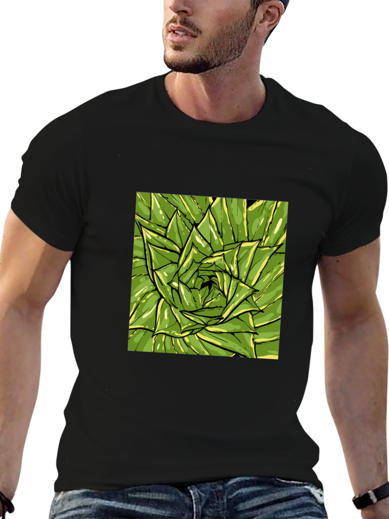 Green Succulent Graphic Tee