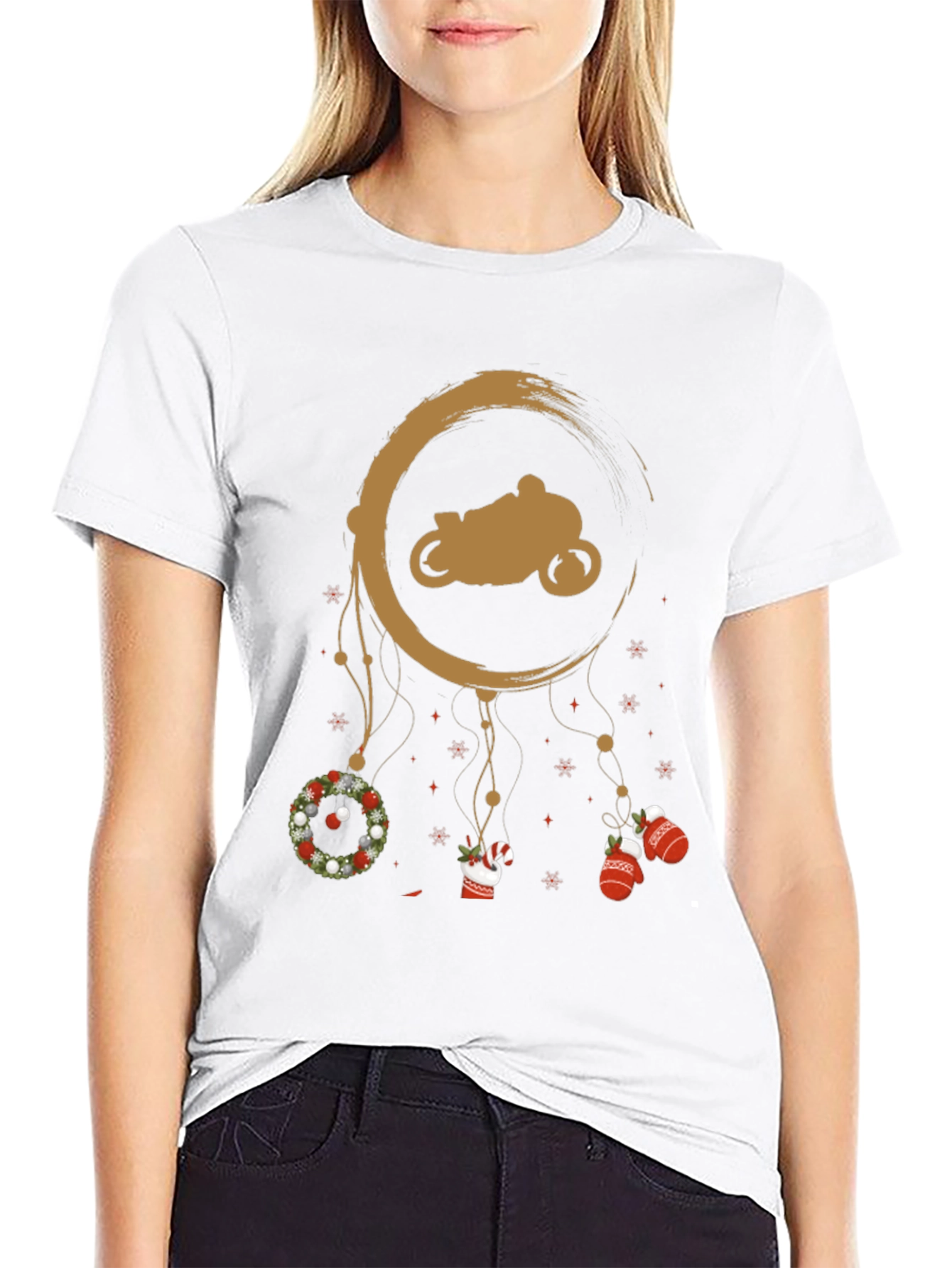 Motorcycle Christmas Dreamcatcher T-Shirt