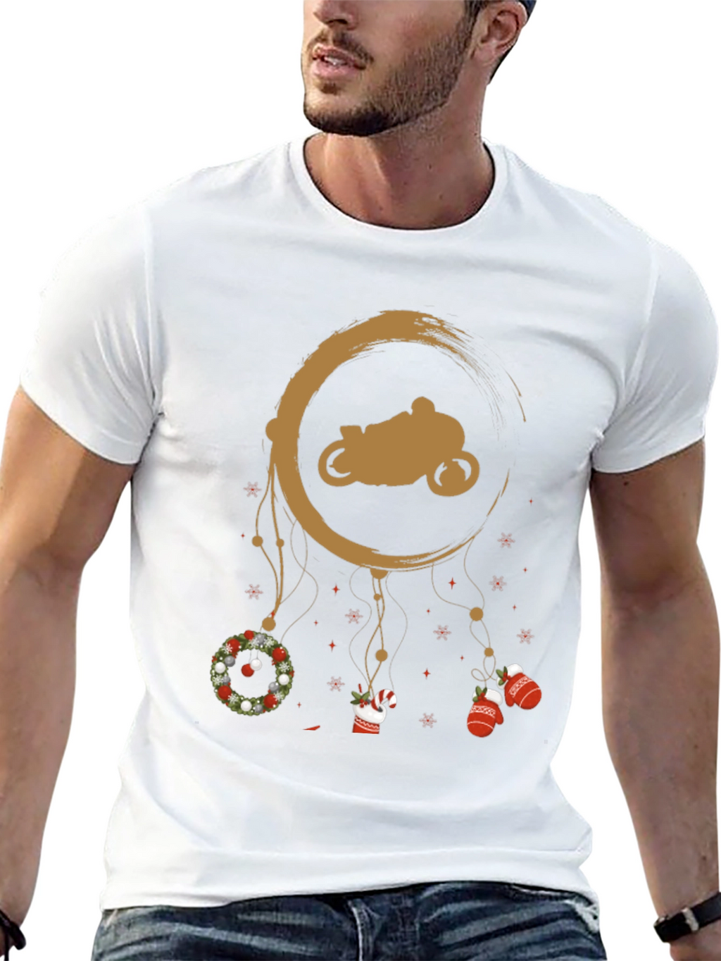 Motorcycle Christmas Dreamcatcher T-Shirt