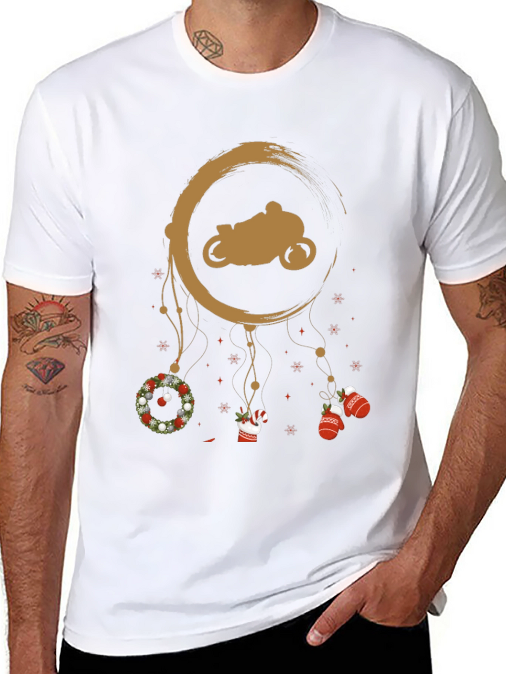 Motorcycle Christmas Dreamcatcher T-Shirt