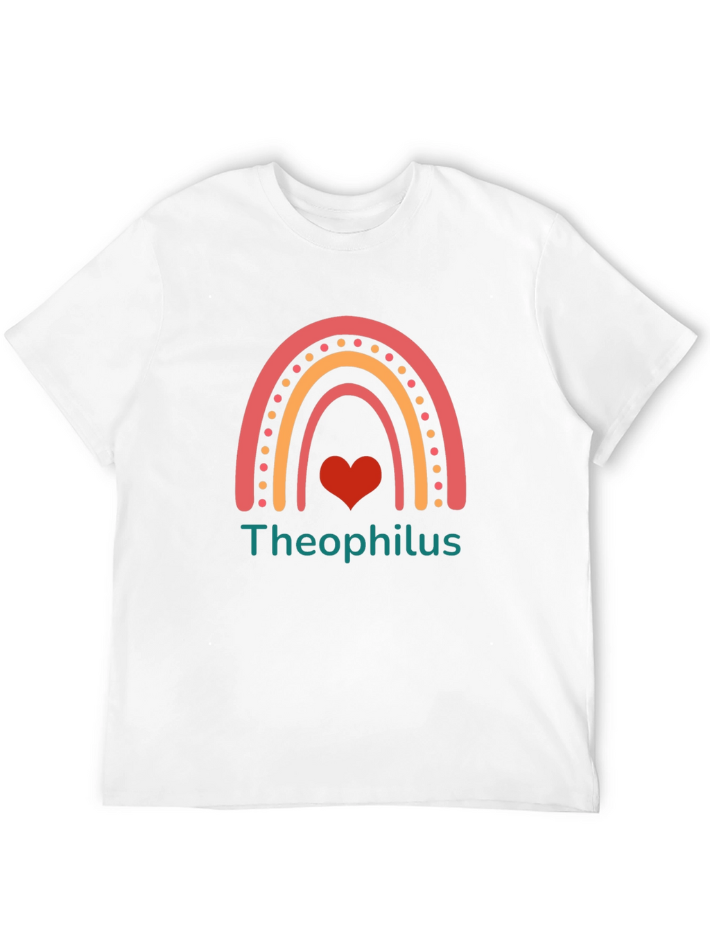 Theophilus Rainbow Heart Graphic Tee - Black