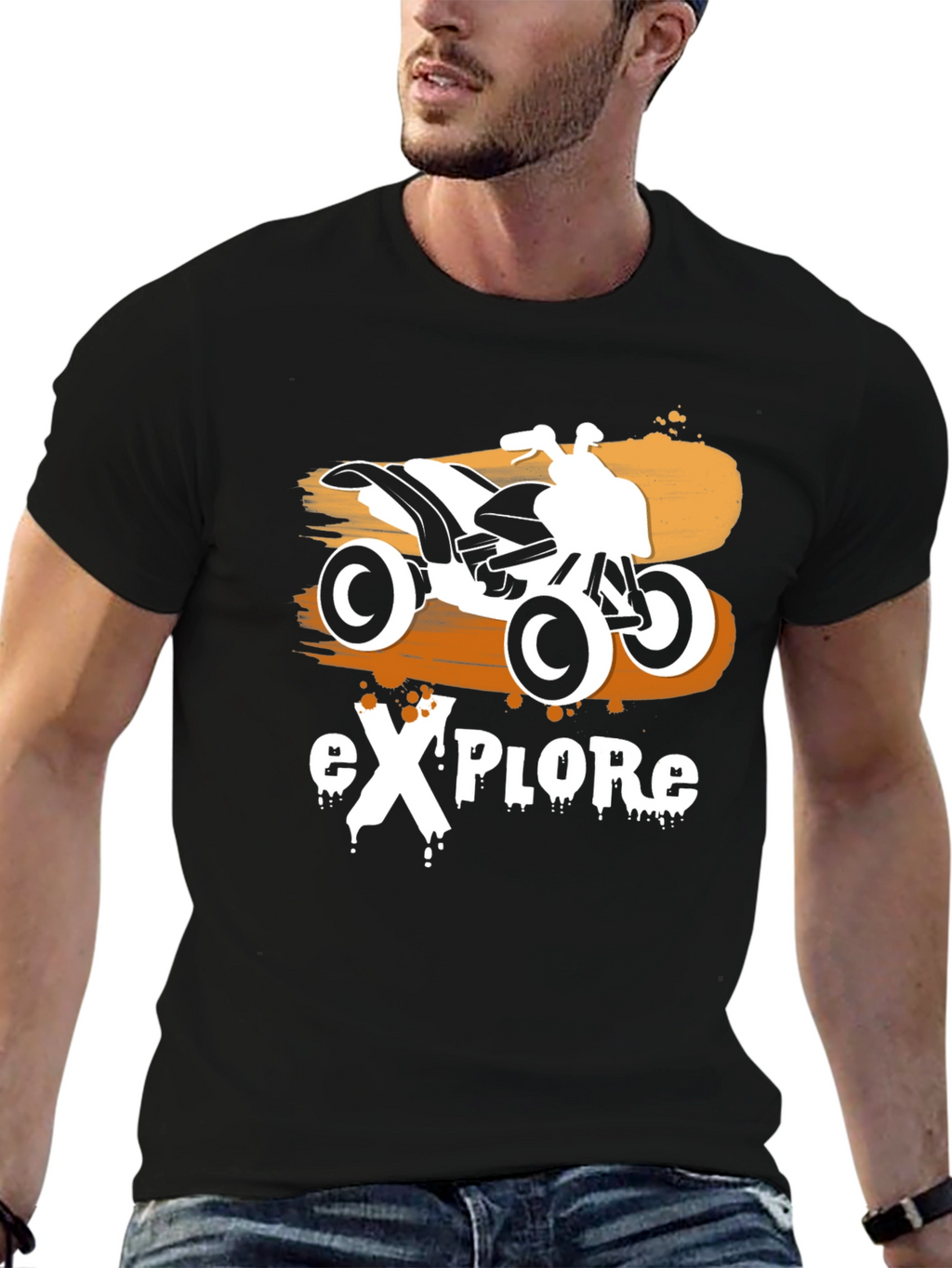 Explore ATV Graphic Black T-Shirt
