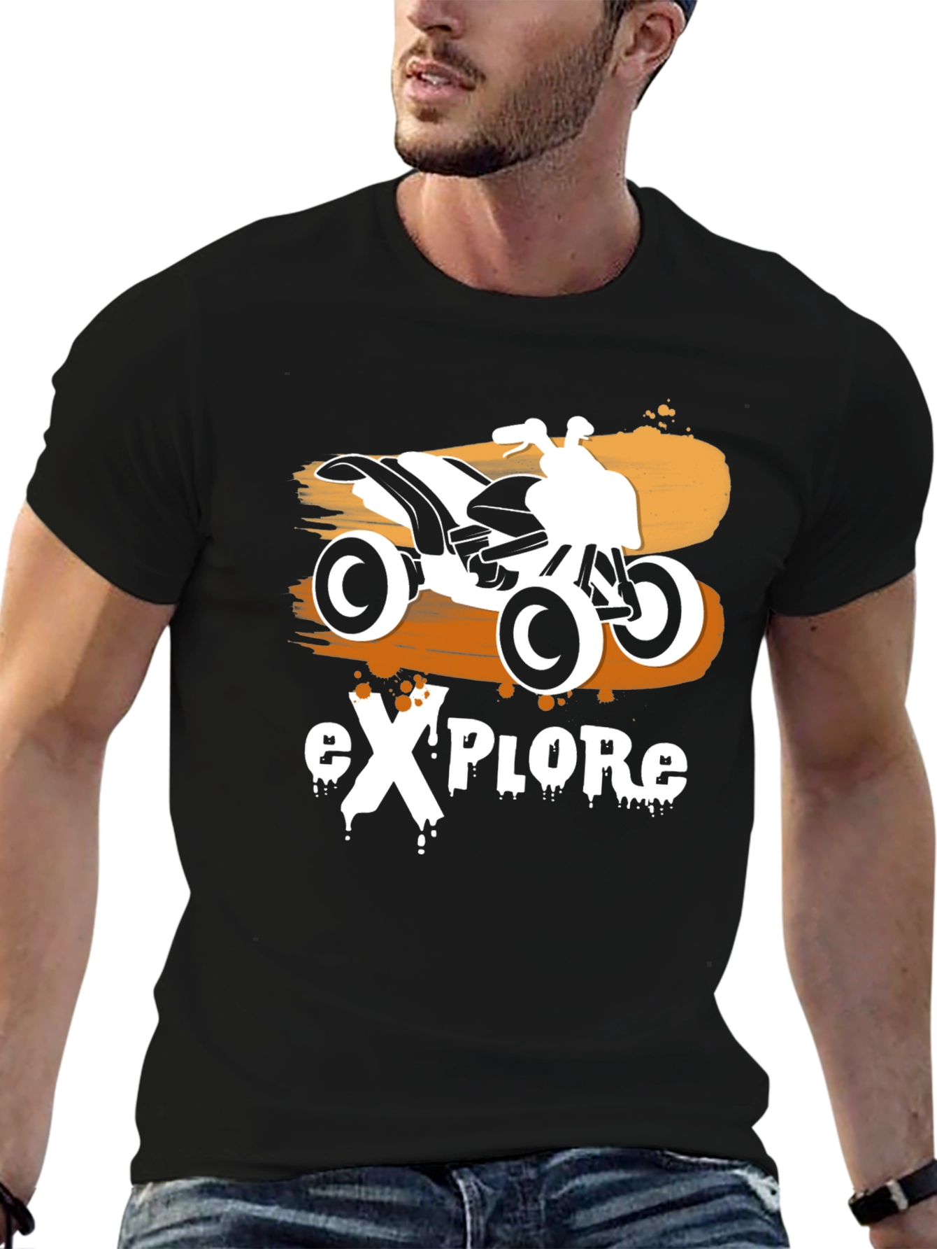Explore ATV Graphic Black T-Shirt