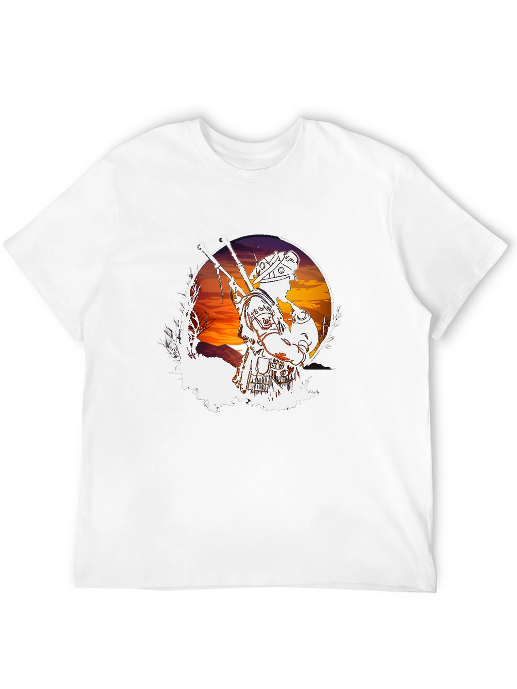 Bagpiper Sunset Graphic Tee - Cool Musician T-Shirt