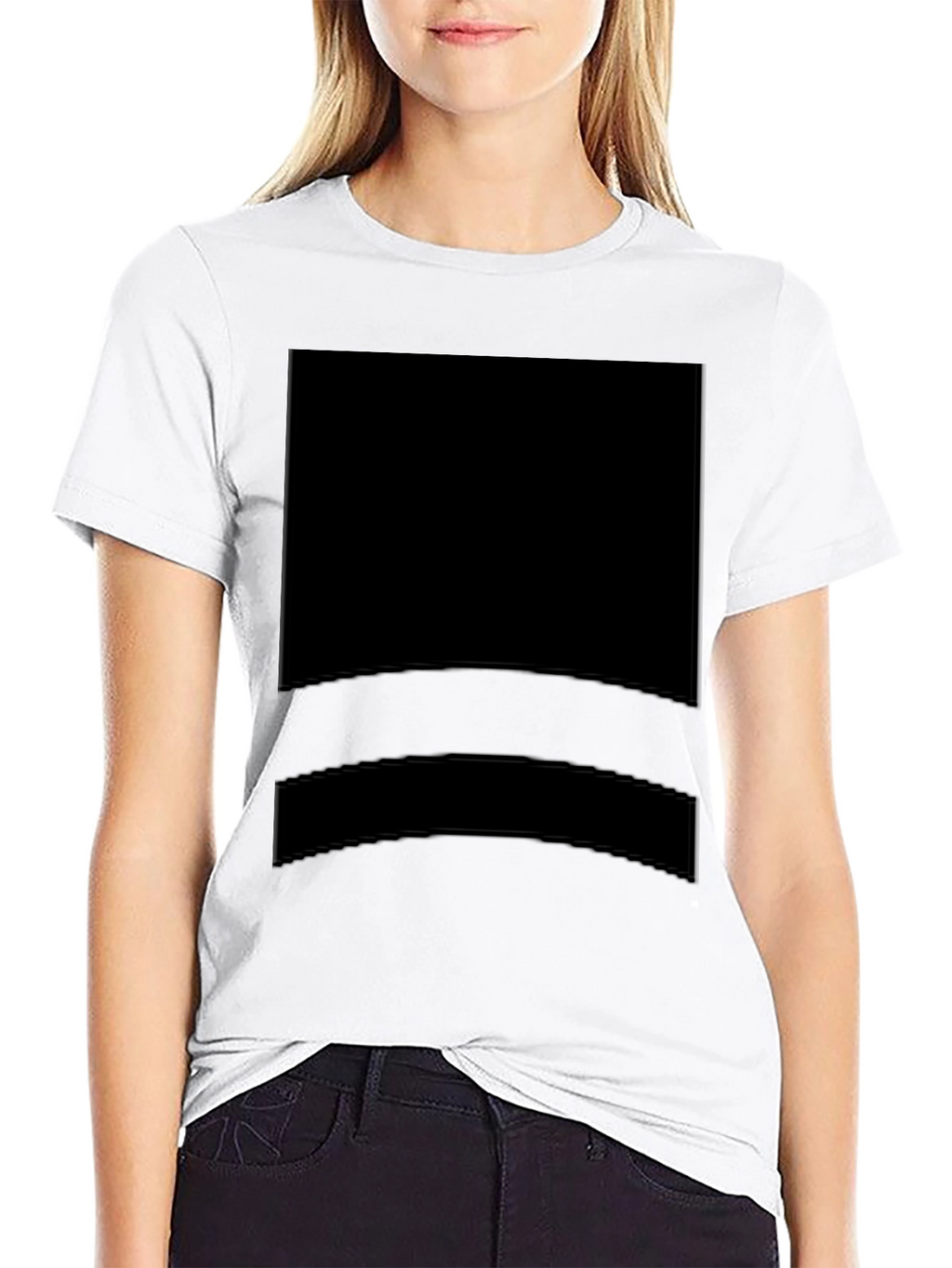 Mens Solid Black Casual Short Sleeve T-Shirt