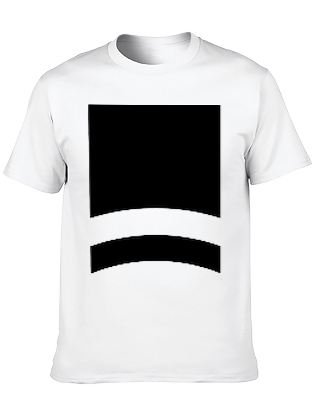 Mens Solid Black Casual Short Sleeve T-Shirt