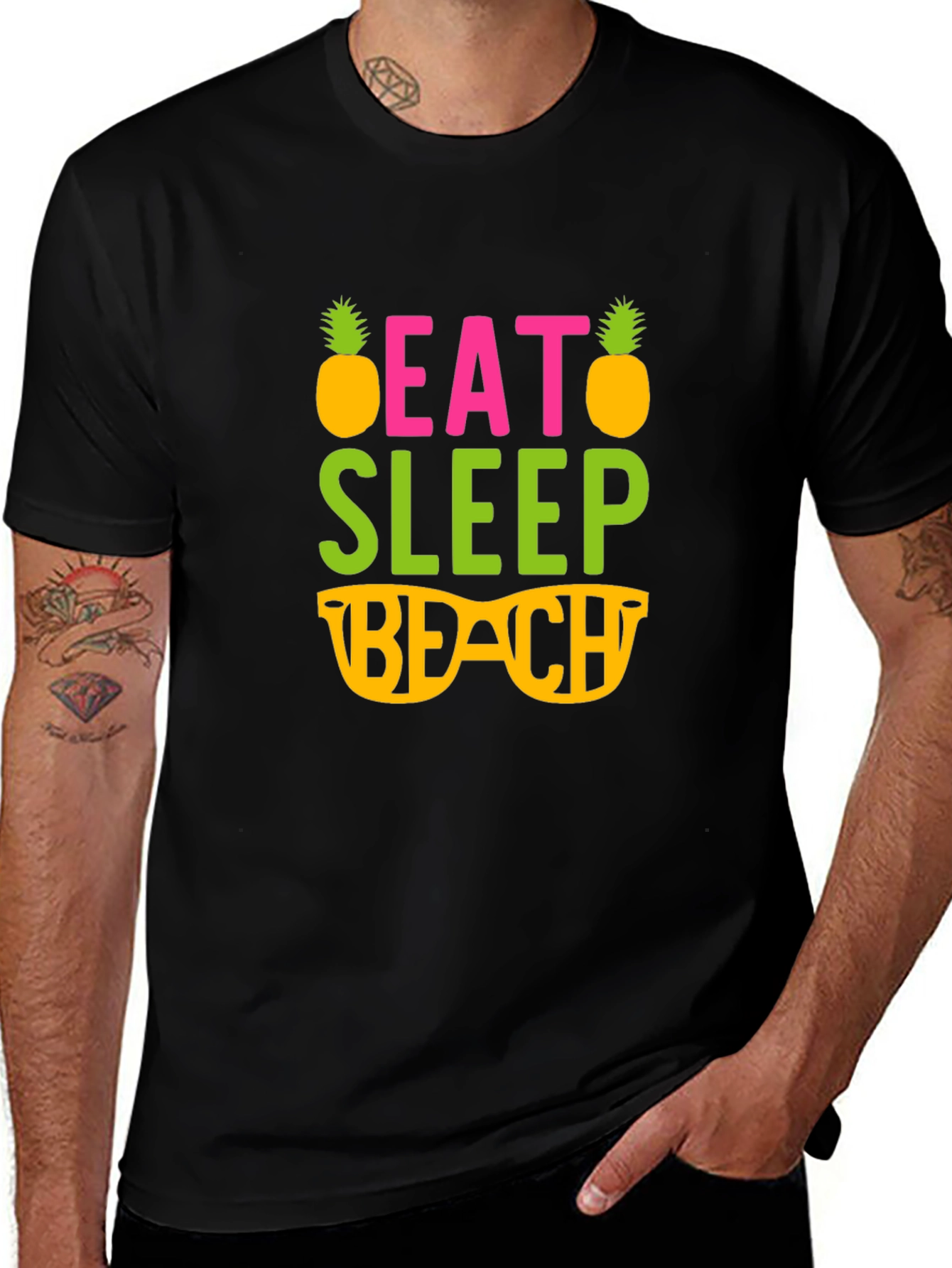 Eat Sleep Beach Graphic T-Shirt