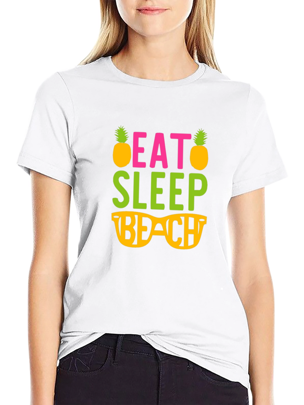 Eat Sleep Beach Graphic T-Shirt