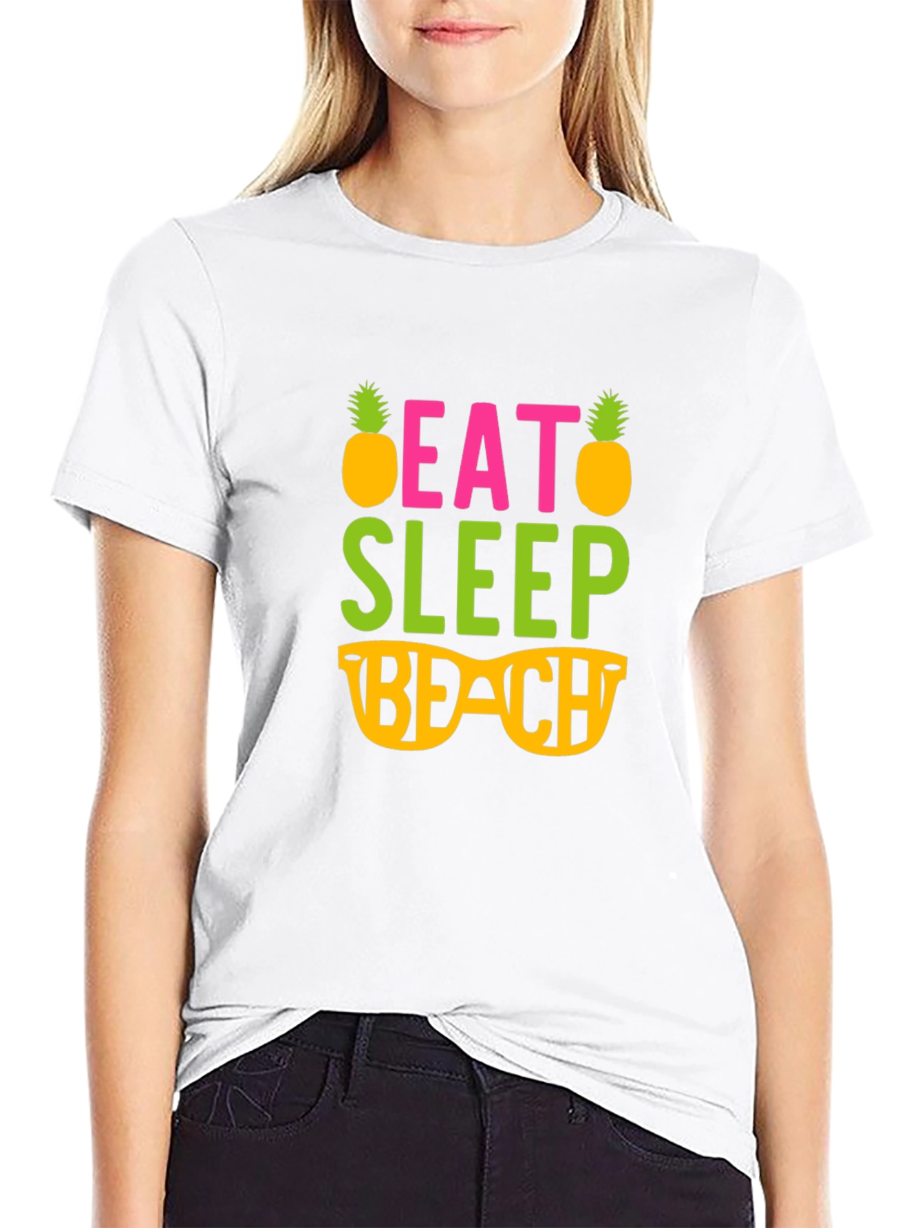 Eat Sleep Beach Graphic T-Shirt