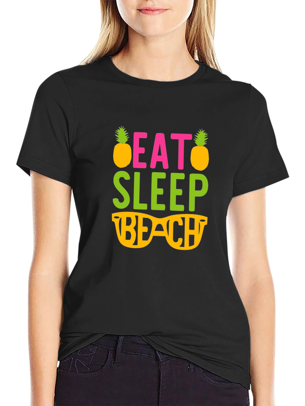 Eat Sleep Beach Graphic T-Shirt