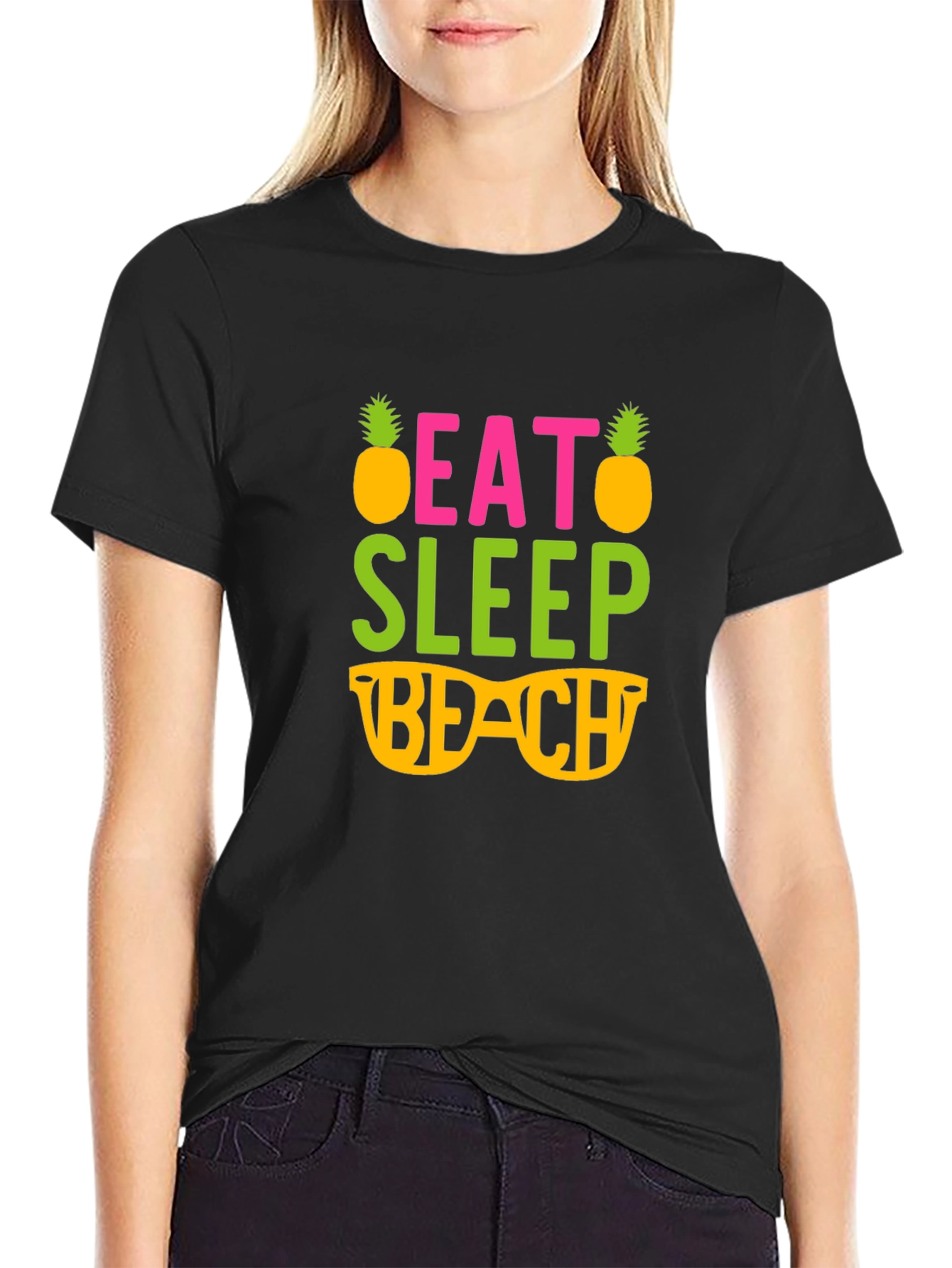 Eat Sleep Beach Graphic T-Shirt