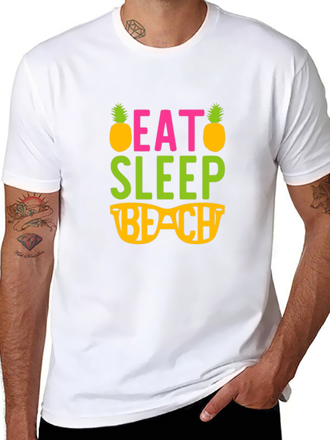 Eat Sleep Beach Graphic T-Shirt