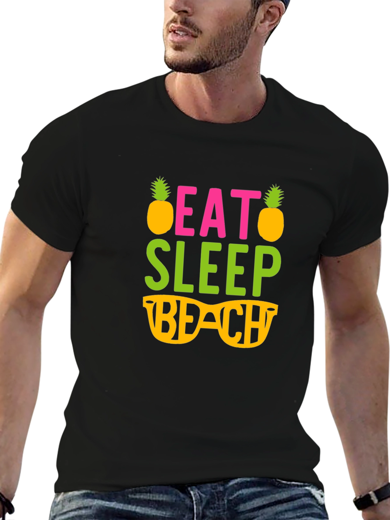 Eat Sleep Beach Graphic T-Shirt