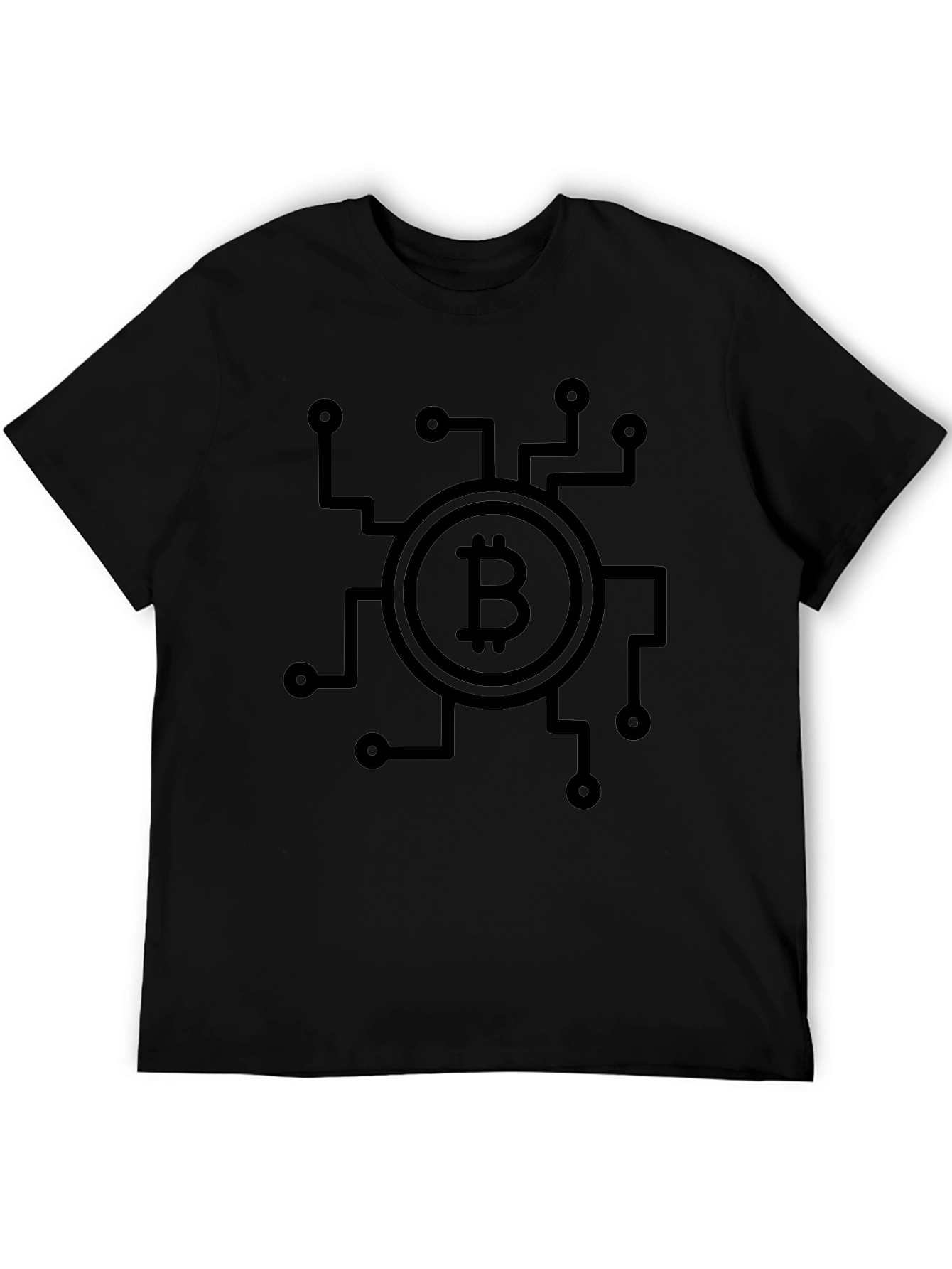 Bitcoin Circuit Design Black T-Shirt