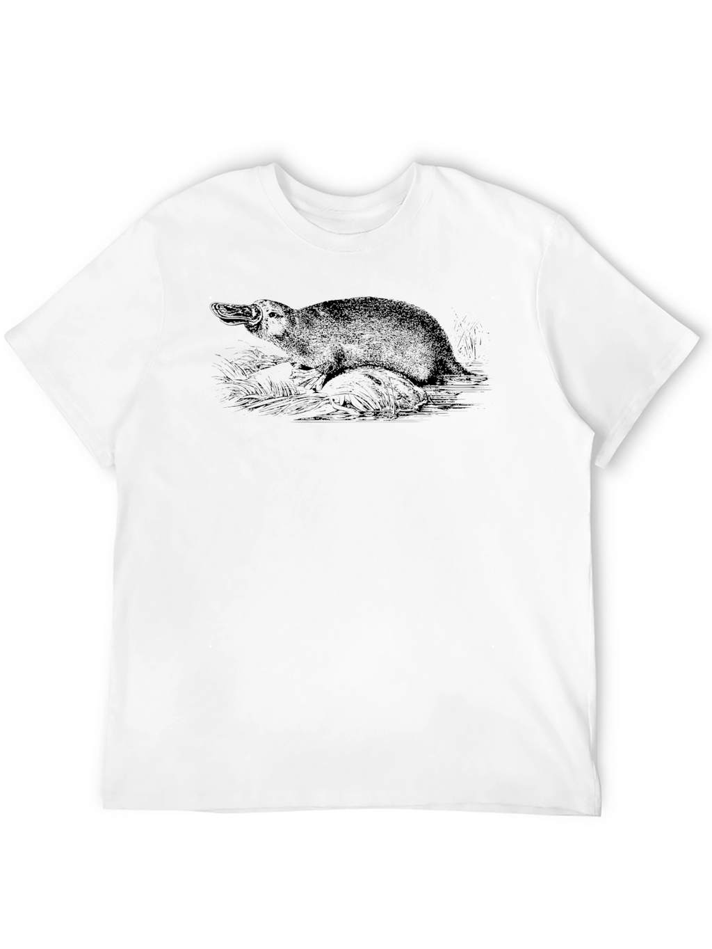 Black T-Shirt with Platypus Print