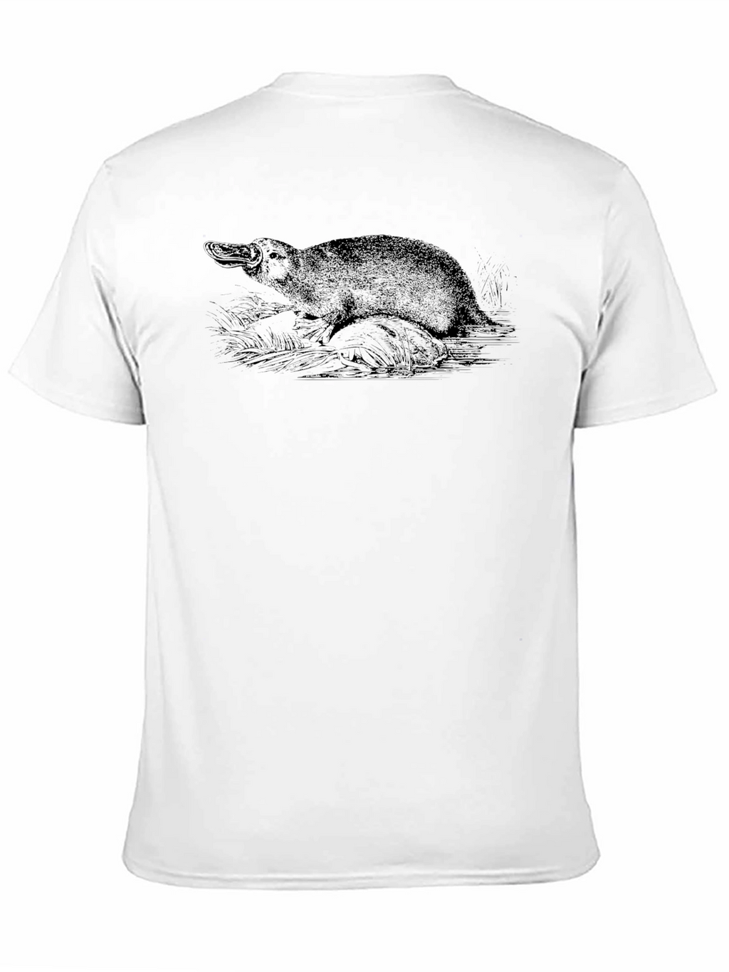 Black T-Shirt with Platypus Print