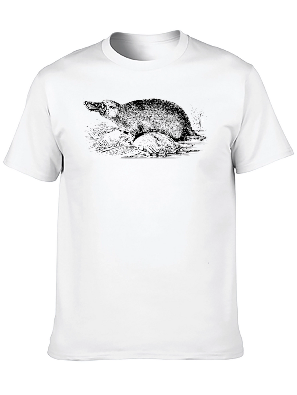 Black T-Shirt with Platypus Print