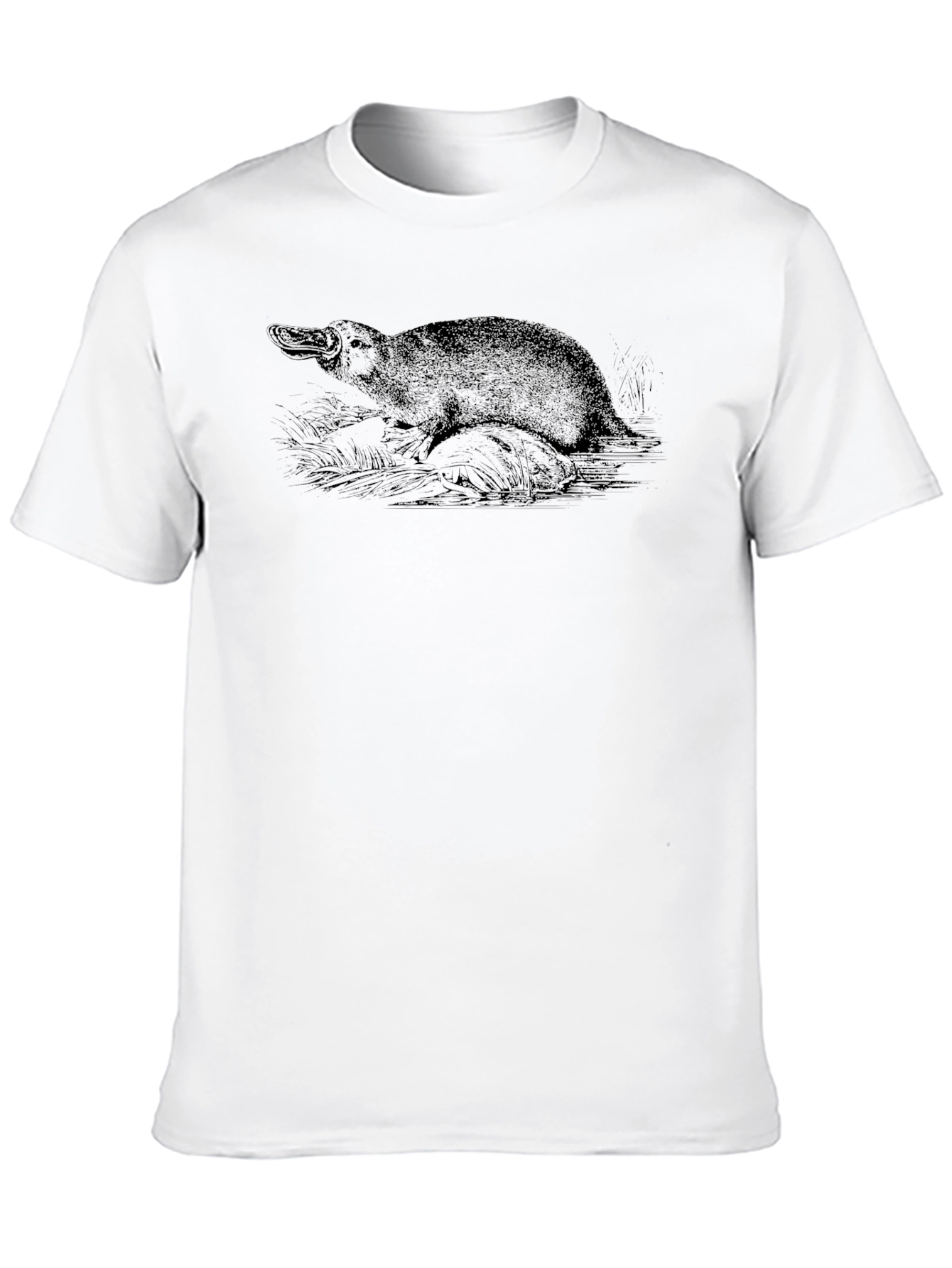 Black T-Shirt with Platypus Print
