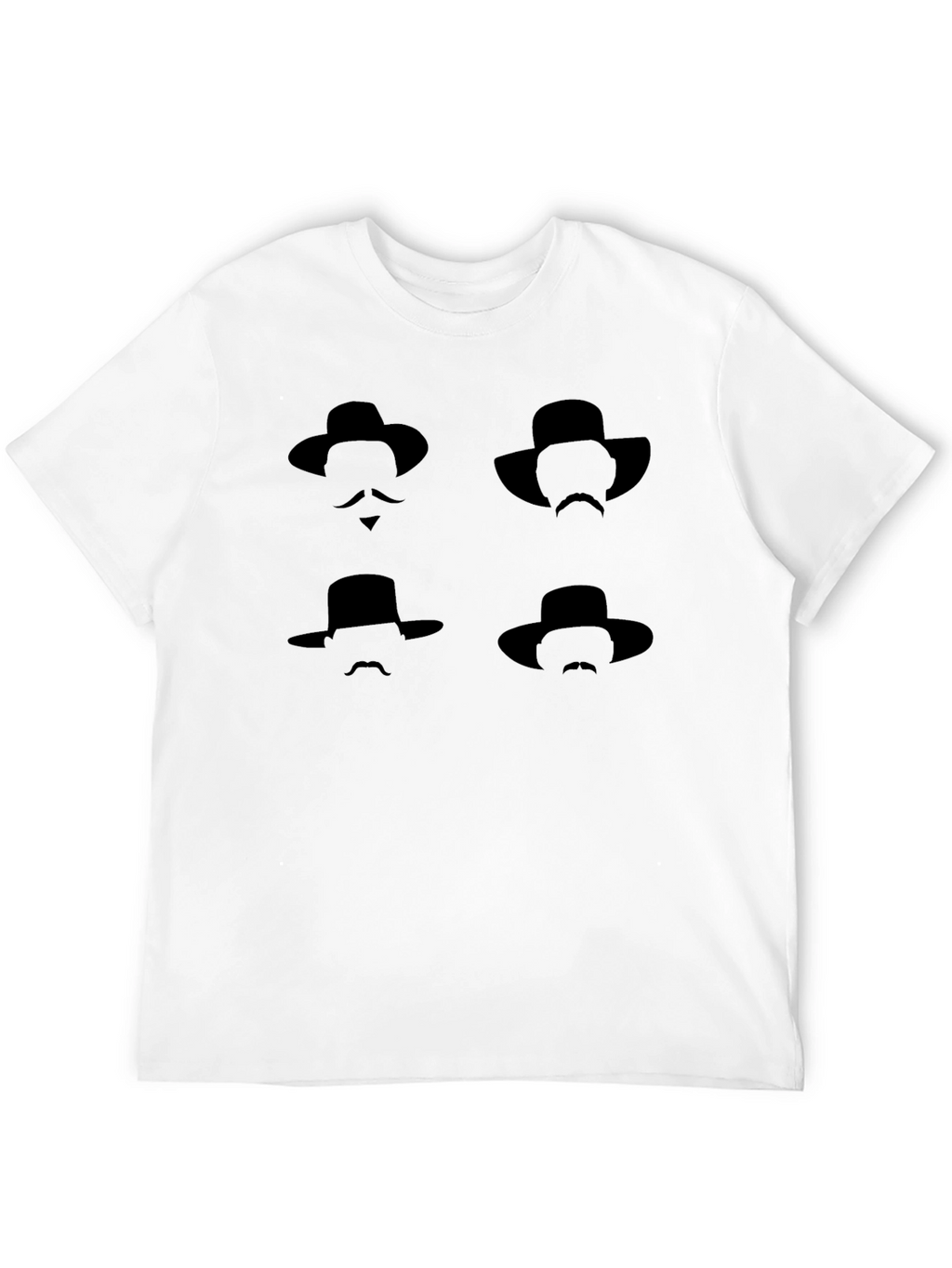 Silhouette Hat & Mustache Graphic Tee