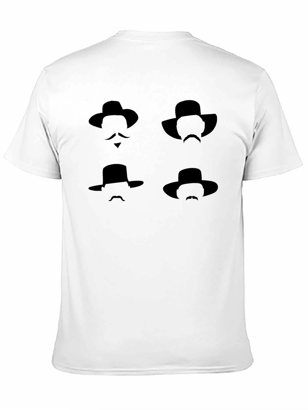 Silhouette Hat & Mustache Graphic Tee