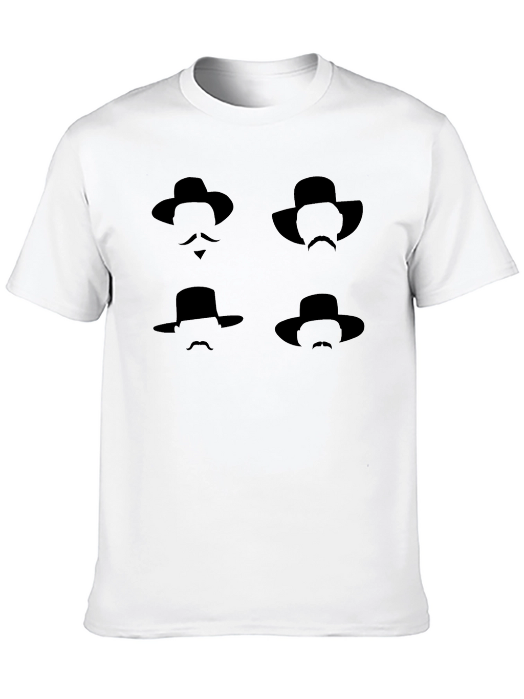 Silhouette Hat & Mustache Graphic Tee