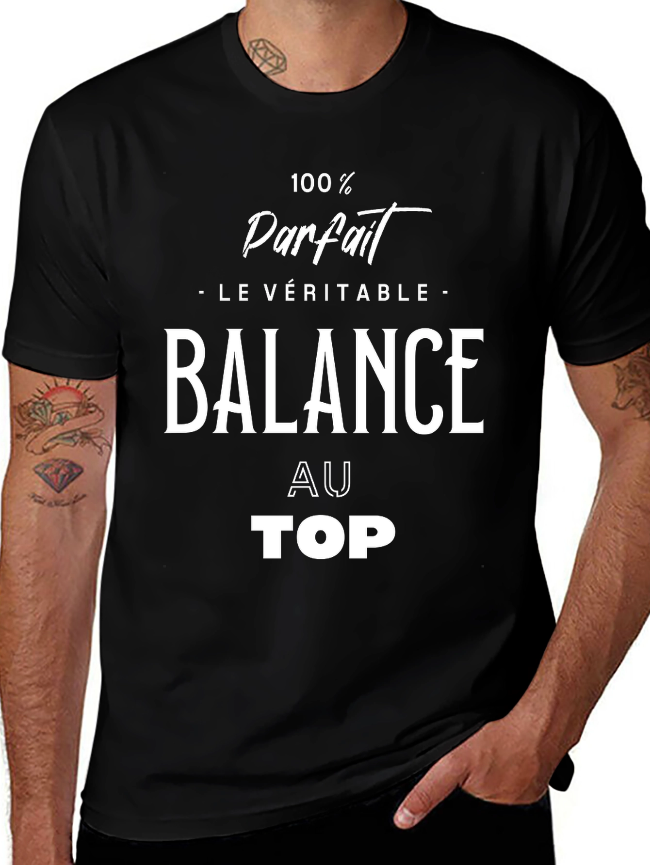 Parfait Balance Black Graphic Tee