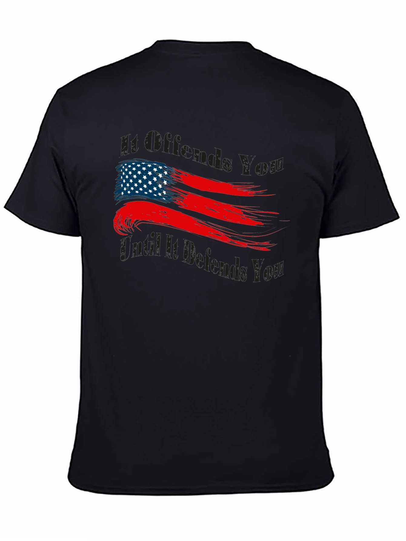 Patriotic American Flag Graphic T-Shirt