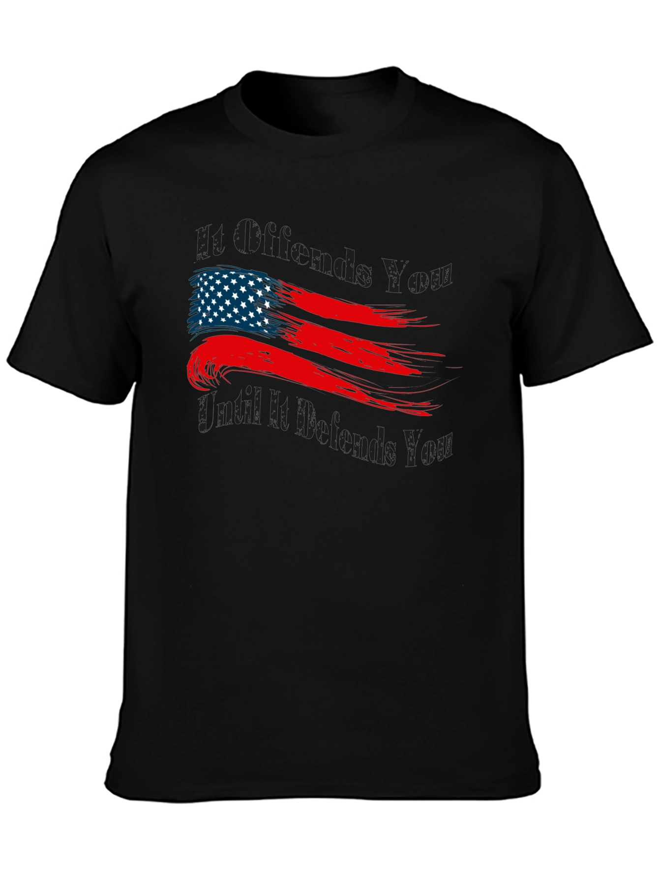Patriotic American Flag Graphic T-Shirt