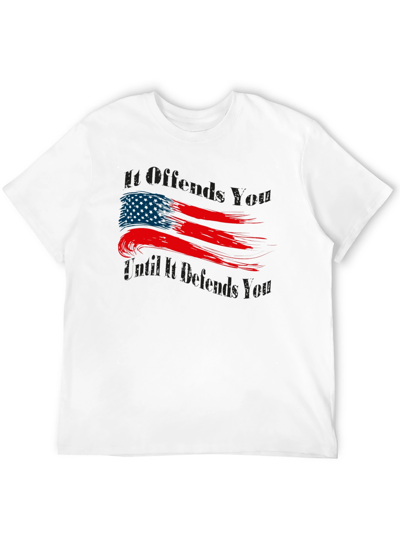 Patriotic American Flag Graphic T-Shirt
