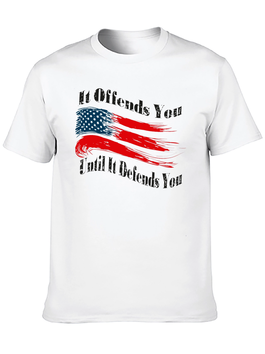 Patriotic American Flag Graphic T-Shirt