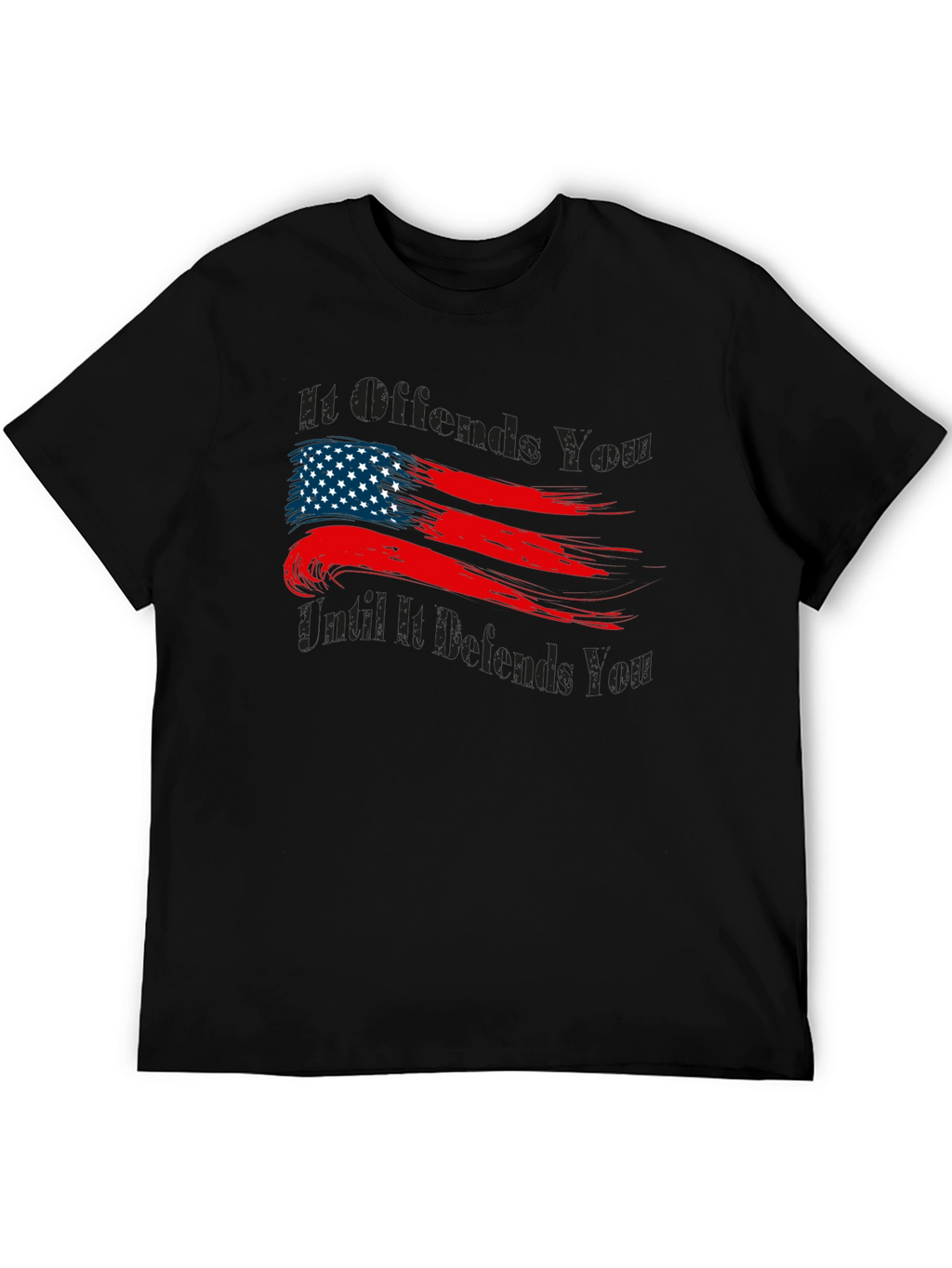 Patriotic American Flag Graphic T-Shirt
