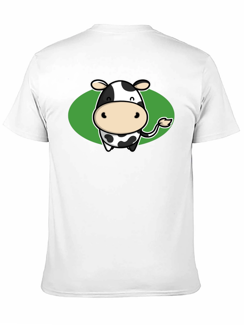 Cute Cow Graphic Tee - Black Cotton T-Shirt