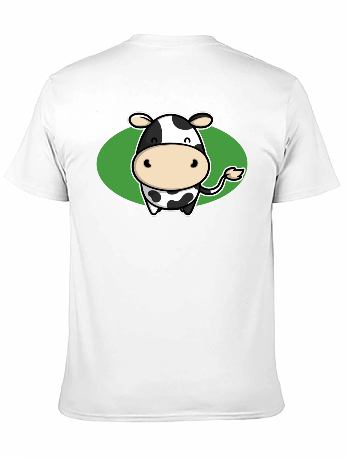 Cute Cow Graphic Tee - Black Cotton T-Shirt