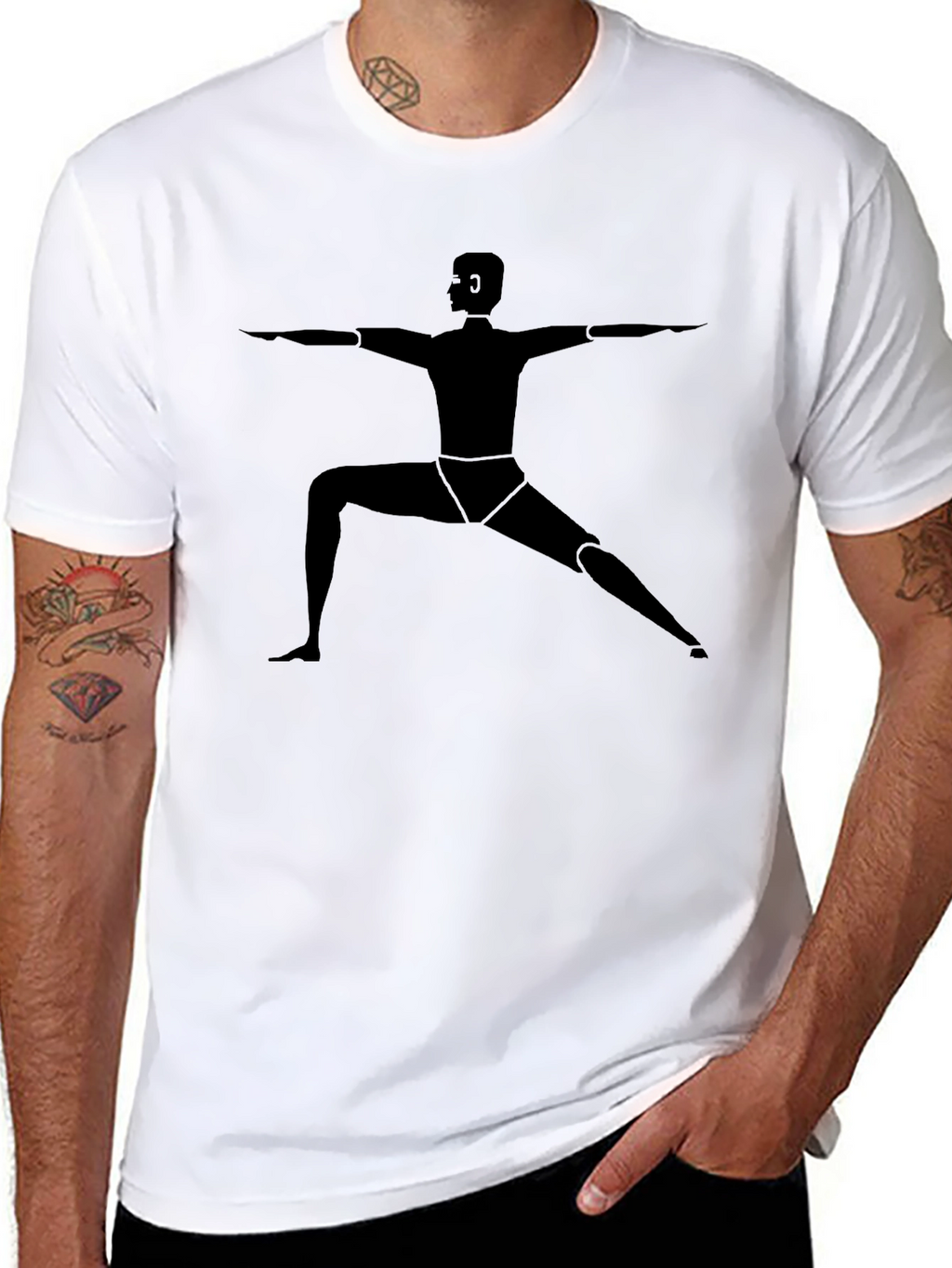 Warrior Pose Graphic Tee - Yoga Inspired T-Shirt