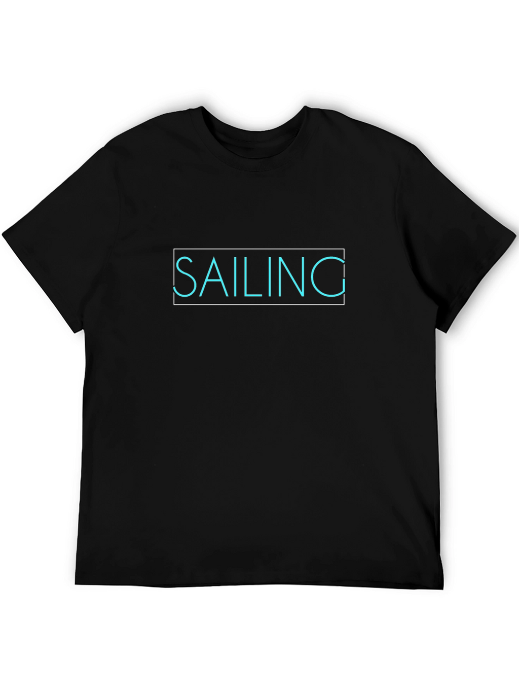 Sailing Graphic Tee - Black Cotton Comfort Fit