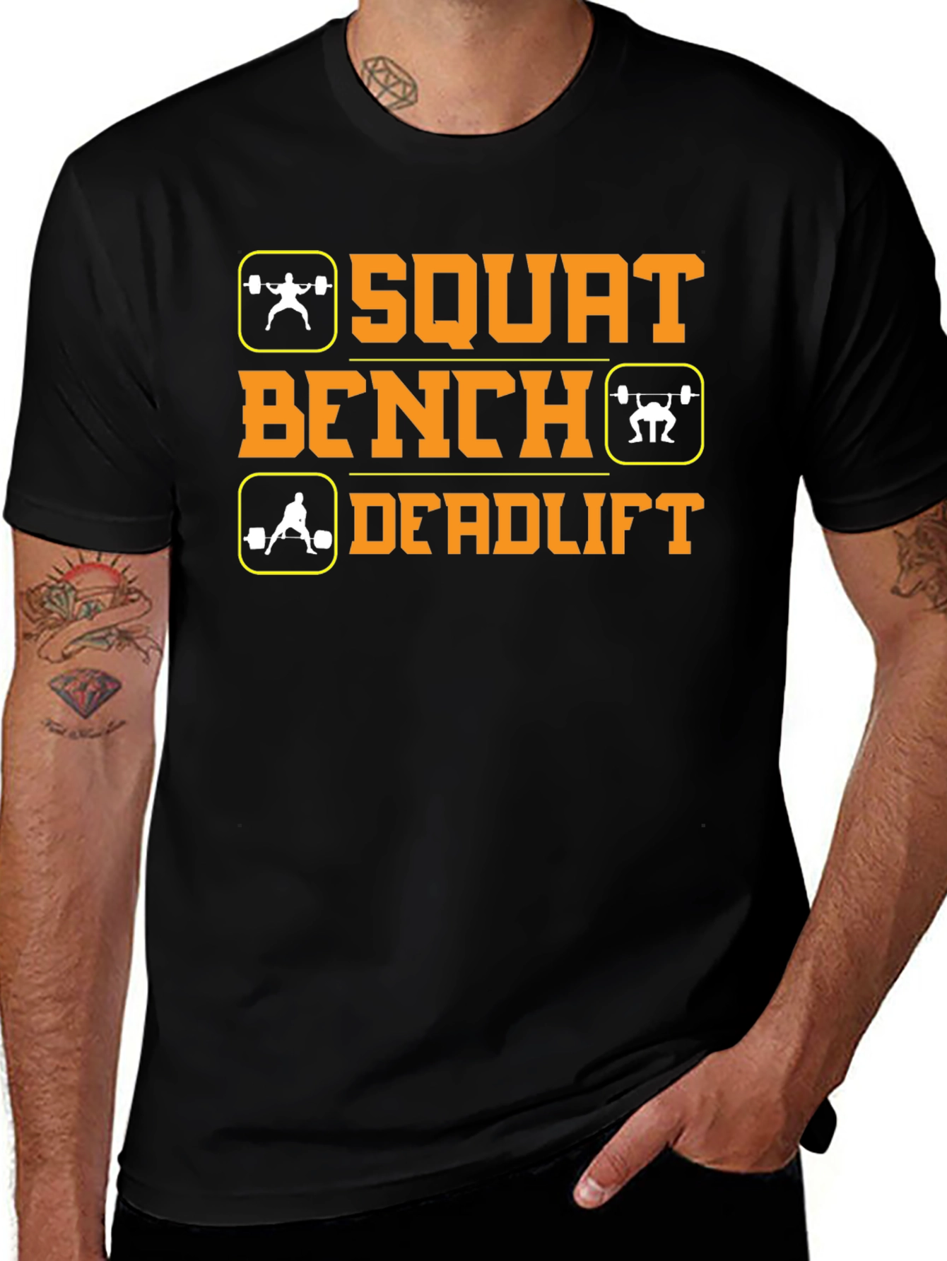 Squat Bench Deadlift Workout Gym T-Shirt