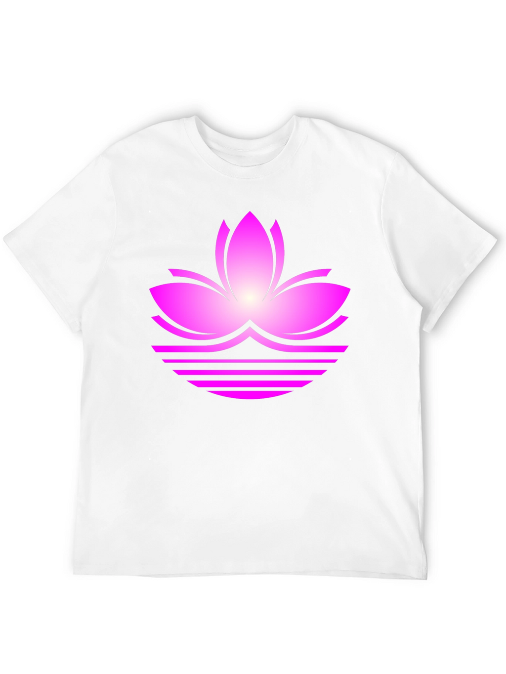 Lotus Flower Graphic Tee - Black Casual T-Shirt