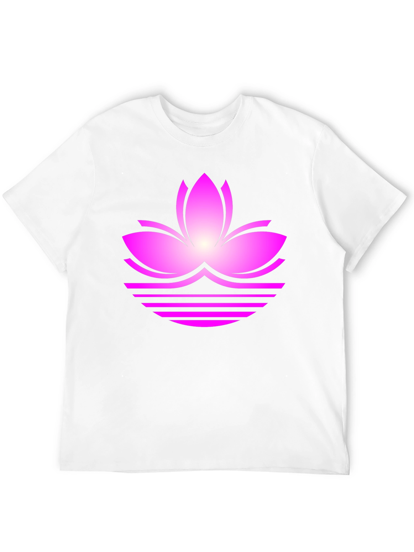 Lotus Flower Graphic Tee - Black Casual T-Shirt