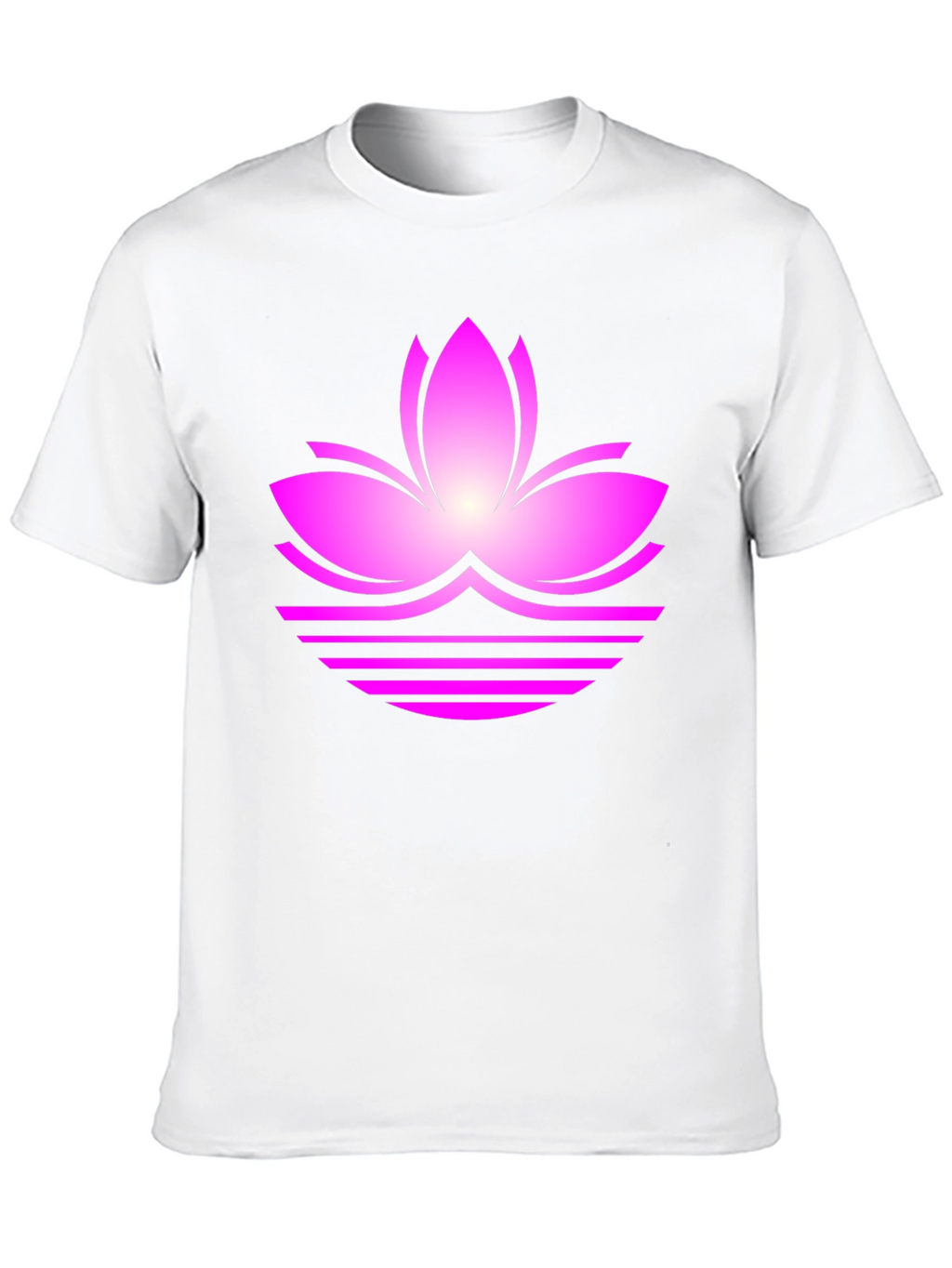 Lotus Flower Graphic Tee - Black Casual T-Shirt