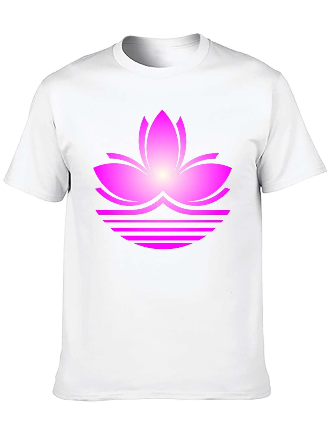 Lotus Flower Graphic Tee - Black Casual T-Shirt