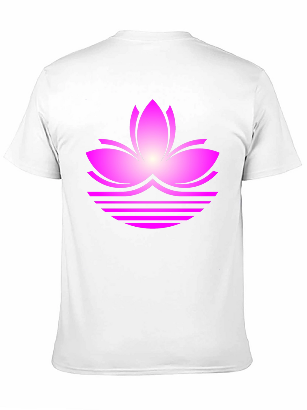 Lotus Flower Graphic Tee - Black Casual T-Shirt