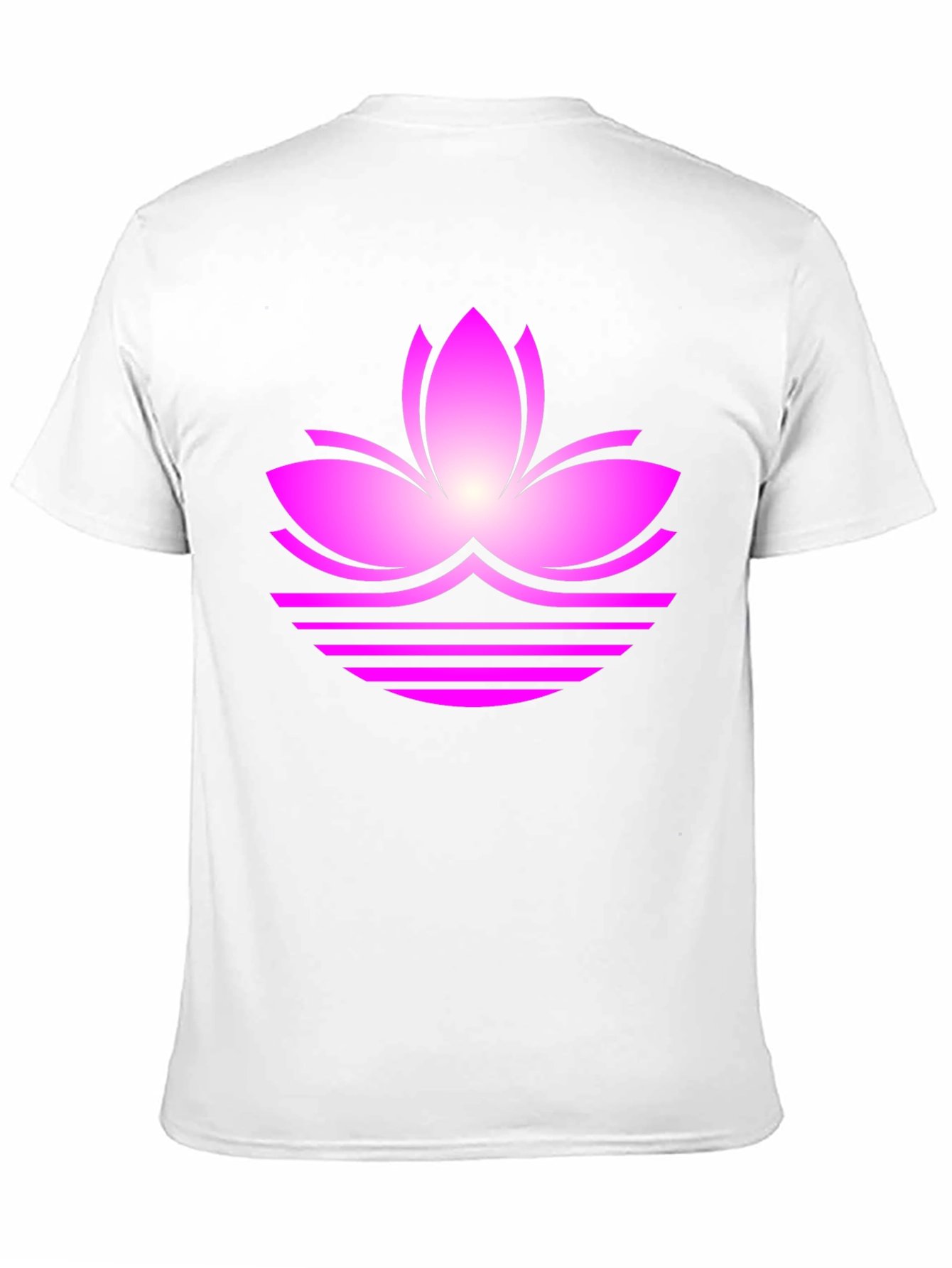Lotus Flower Graphic Tee - Black Casual T-Shirt
