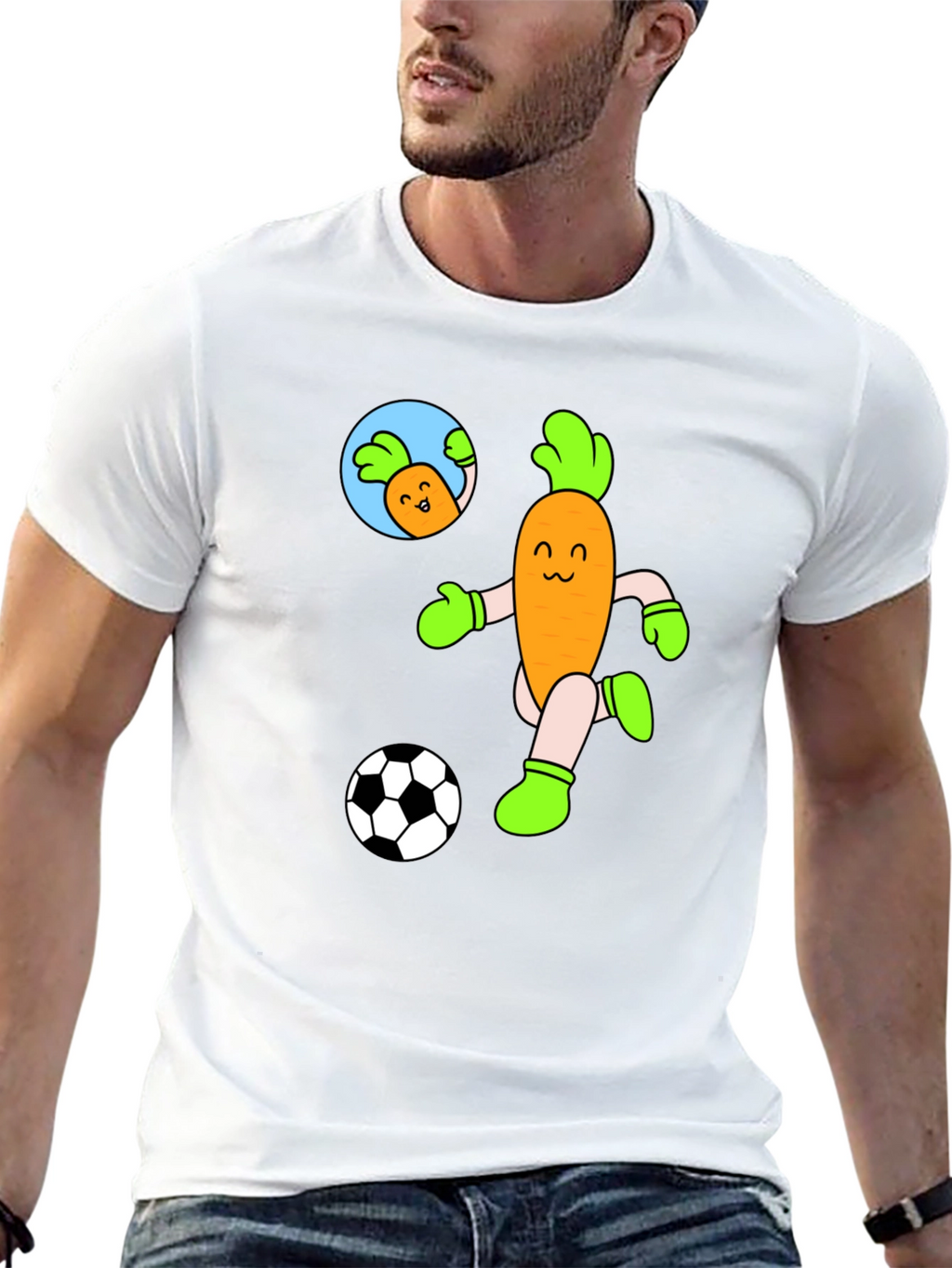 Soccer Carrot T-Shirt - Funny Cartoon Tee